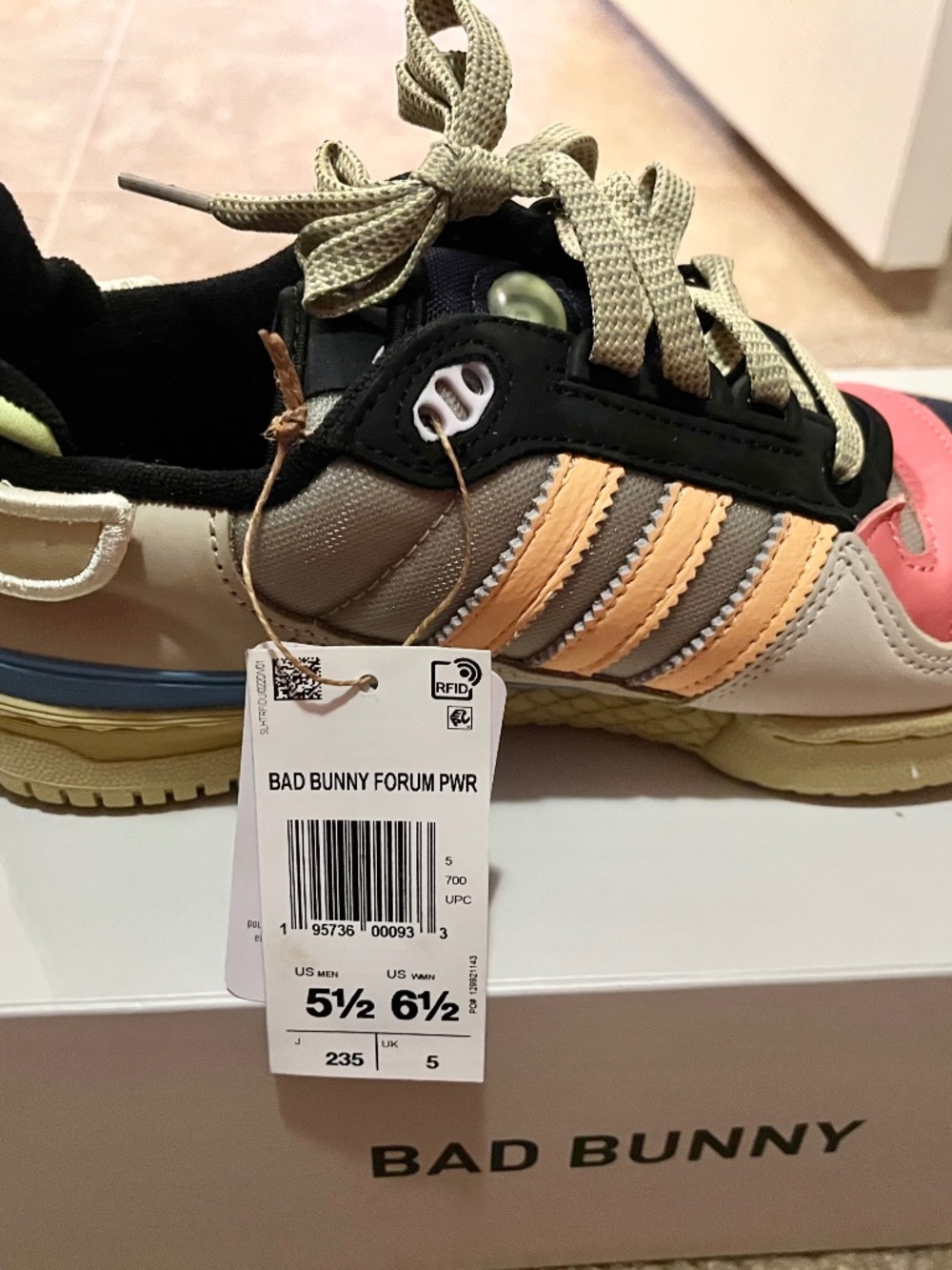 New Adidas Bad Bunny x Forum Powerhouse Sneakers — Women’s Size 6.5